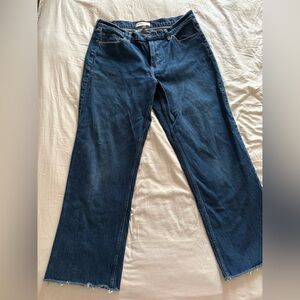 Abercrombie & Fitch Women's Dark Blue Baggy Jeans
